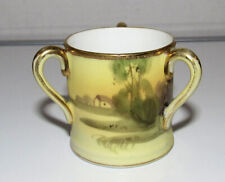 Antique Nippon Mori Mura Loving Tea Cup Hand Painted Japan 3 Handles picture