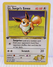 A7 Pokemon TCG Card Gym Challenge 1st Edition Lt. Surge's Eevee Uncommon 051/132 picture