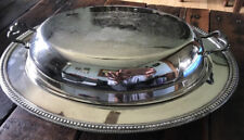 Vintage Glastonbury Silverplate Oval Covered Server 12” x 9.25” x 2” High picture