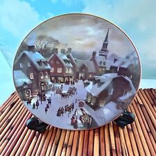 Vtg W.S. George Scenes Of Past 1988 Christmas Eve Plate Colonial Lloyd Garrison picture