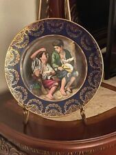 Gloria Fine Porcelain Bayreuth plate with markings on back Trimmed in Gold picture