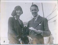 1927 Mr Mrs Edwin P Shattuck Return To Nyc On Board Ss France Society Photo 6X8 picture