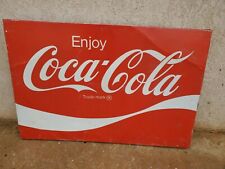  Vintage ENJOY Coca Cola COKE Metal box Soda Sign B picture