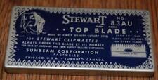VINTAGE UNUSED NOS SUNBEAM CORP. STEWART TOP BLADE ANIMAL CLIPPERS NO. 83AU TIN picture