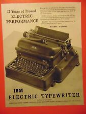1947 IBM Electric Typewriter photo art print ad picture