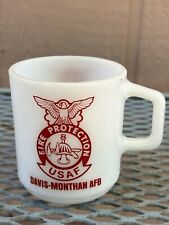 Vintage USAF FIRE PROTECTION MUG - DAVIS MONTHAN AFB ( Wear on mug - T worn /F/E picture