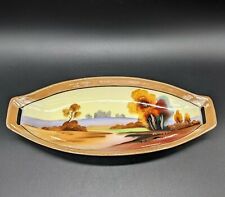 Han Painted Noritake CHIKARAMACHI Lusterware Oval Celery Dish Vintage picture