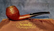 Stanwell Scandia 705 Slightly Bent Blasted Rhodesian Tobacco Pipe W/Sleeve *NM*  picture
