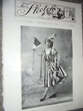 Printed photo actress Kitty Loftus in The French Maid at Vaudeville 1898 ref Ak picture