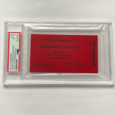 1977 President Jimmy Carter Inauguration Photographer Full Ticket Pass PSA 8 picture