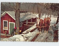 Postcard Sap Buckets, New England picture