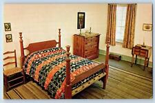 c1950's Mayflower Bedroom Old Indian Agency House Portage Wisconsin WI Postcard picture