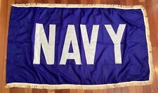 Vintage U.S. Navy Flag 64” by 38” Annin Nyl-Glo World War 2 USS Aquarius picture