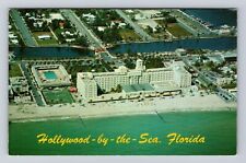 Hollywood By The Sea FL-Florida, Aerial Of Beach And Sand, Vintage Postcard picture