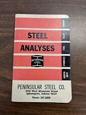 Vintage 1964 Peninsular Steel Co - Bethlehem Steel - Steel Analyses Booklet - 👀 picture