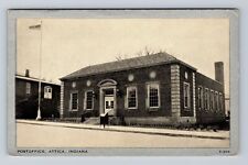 Attica IN-Indiana, United States Post Office, Antique Vintage Postcard picture