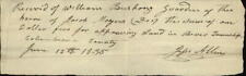 1835 Beaver Township Receipt Columbiana County William Bushong Jacob Moyers J. A picture