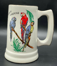 Vintage Busch Gardens Porcelain Parrot Mug Stein Birds Tree Drinking Animals picture