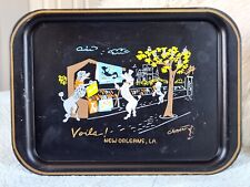 Vintage NASCHO Mid-Century Metal Tray with French Poodle - New Orleans Souvenir picture