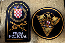 CROATIAN army military patch / VOJNA POLICIJA  MILITARY POLICE lot of 2 picture