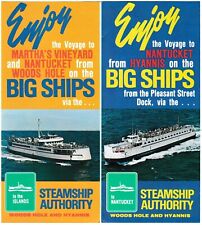 1976 Marthas Vineyard Nantucket Woods Hole Hyannis Steamship Authority Schedule picture