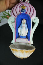 Antique marked letu mauger french holy water font religious  picture