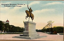 Chicago Washington Park Monument Illinois Vintage Postcard c1910 picture