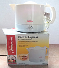 Sunbeam Hot Pot Express Electric Flip Top Adjustable Heat Boil Cook Water 32 Oz. picture