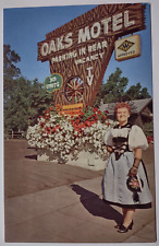 Vintage Oaks Motel Cloverdale California Chrome Postcard picture