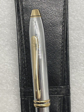 Cross Townsend Medalist Ballpoint 23Kt GT new Leather Pouch Extra refill USA picture