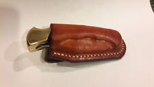 Buck 112 Finger Grooved Custom Leather Sheath, Vertical Carry, Sheath Only picture