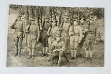 VTG RPPC WW1 3RD INFANTRY DIVISION GROUP SHOT SOLDIERS GUNS POSTCARD CIRCA 1917 picture