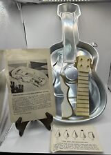1971 Wilton Guitar Aluminum 3-D Birthday Cake Pan With Pieces & Instructions picture