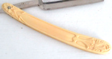 1890-1920 Antique Clauss Red Cress Special 94 Series Straight Razor Carved Handl picture