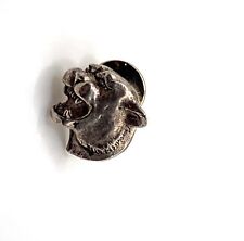 Vintage Panther Cougar Mountain lion  roaring 725 Silver Lapel pin picture
