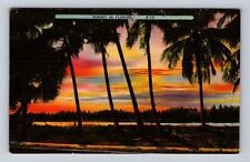 FL-Florida, Sunset, Antique, Vintage c1943 Souvenir Postcard picture