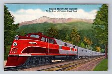 Rocky Mountain Rocket, Train, Transportation, Antique, Vintage c1945 Postcard picture