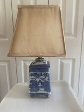 Vintage Asian Chinoisere Ceramic Lamp Petite with brass ball round feet picture