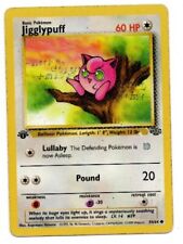 1st Edition Jigglypuff Pokemon Card - 54/64 Non Holo Jungle Set Heavily Played picture