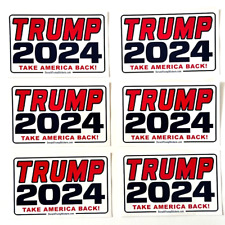 6  Donald Trump 2024 ..MAGA...Car / Truck Window... Sticker  Decal  6 Pack picture