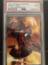 1994 Flair Marvel Universe Annual Power Blast SPIDER-MAN #15 Graded PSA 9 MINT picture