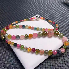 Genuine Natural Colorful Tourmaline Crystal Round Beads Necklace 4-12mm AAAAAA picture