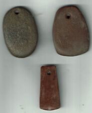 early man indian artifact 3 stone pendants primitive picture