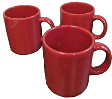 3 Vintage Waechtersbach Red Coffee Mugs  Cups Made In Spain Gift Christmas HTF picture