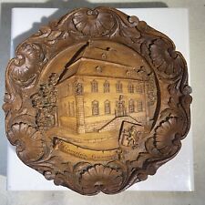 Ramstein Germany 3D Wood/Resin Carved Decor Plate 9” Travel picture