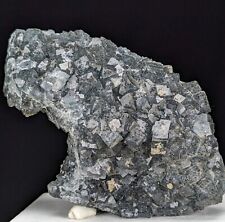 Blue Fluorite Cluster Specimen Pyrite Cube Crystal Large Big Gemstone picture