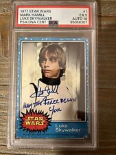 1977 Star Wars Luke Skywalker 1 Mark Hamill Auto/Inscription  PSA 5/10 picture