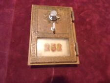 VINTAGE US POST OFFICE PO BOX DOOR & FRAME, BRASS from 1962 picture