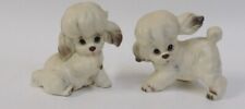 Pair Vintage Josef Originals White Poodle Dog Puppies Figurines picture