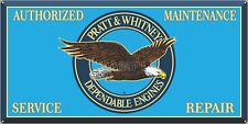 PRATT AND WHITNEY AVIATION ENGINES DEALER SIGN REMAKE ALUMINUM SIZE OPTIONS picture